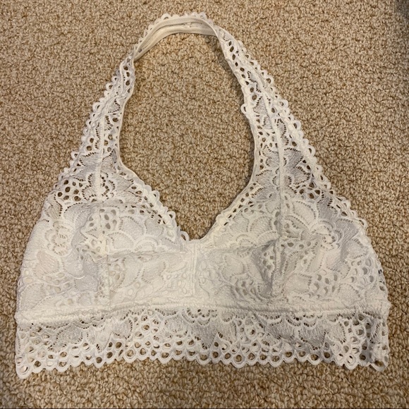 aerie Other - Aerie White Lace Halter Bralette